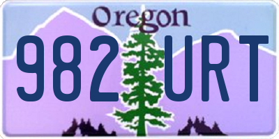 OR license plate 982URT