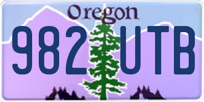 OR license plate 982UTB