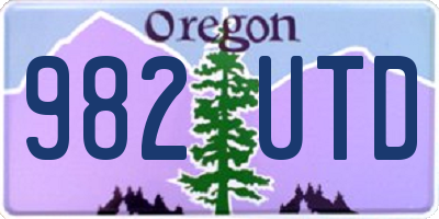 OR license plate 982UTD