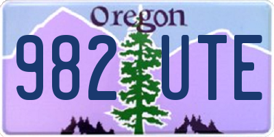 OR license plate 982UTE