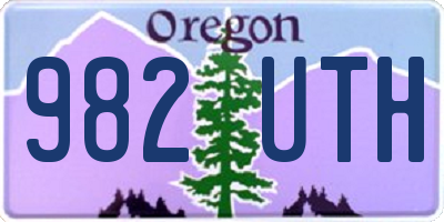 OR license plate 982UTH