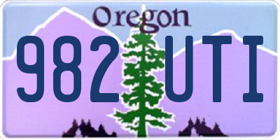 OR license plate 982UTI