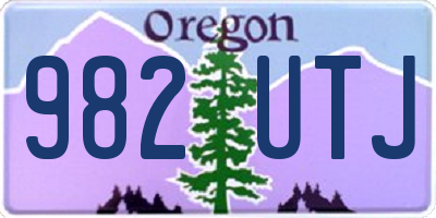 OR license plate 982UTJ