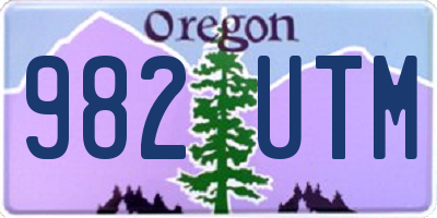OR license plate 982UTM
