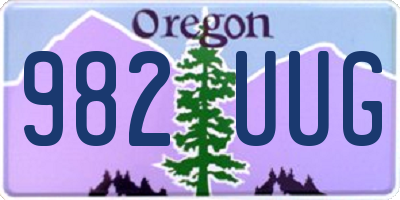 OR license plate 982UUG