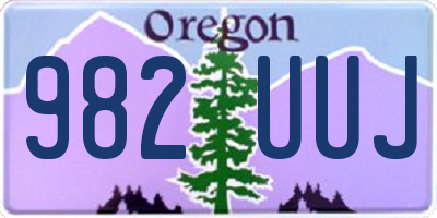 OR license plate 982UUJ