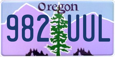 OR license plate 982UUL