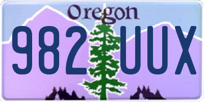 OR license plate 982UUX