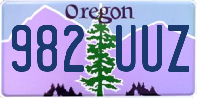 OR license plate 982UUZ