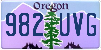 OR license plate 982UVG