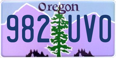 OR license plate 982UVO