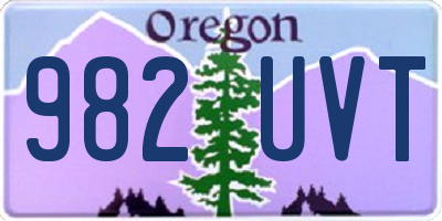 OR license plate 982UVT