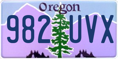 OR license plate 982UVX