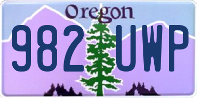 OR license plate 982UWP