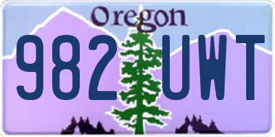 OR license plate 982UWT