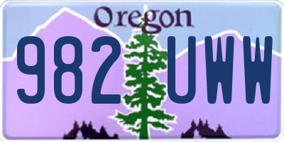 OR license plate 982UWW