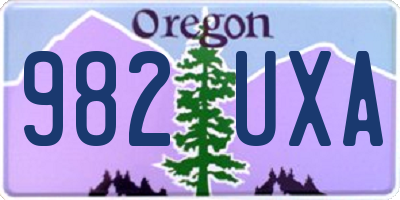 OR license plate 982UXA