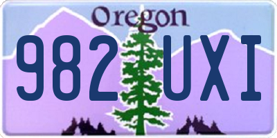 OR license plate 982UXI