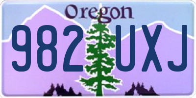 OR license plate 982UXJ