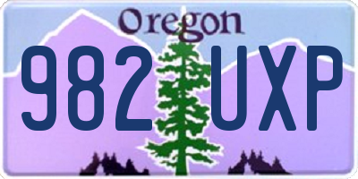 OR license plate 982UXP