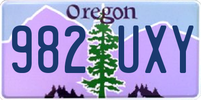 OR license plate 982UXY