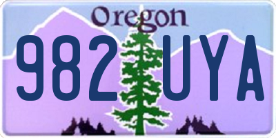 OR license plate 982UYA