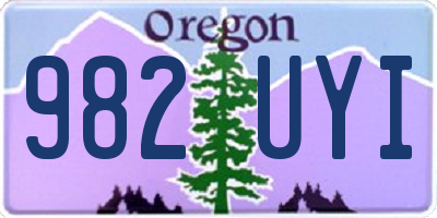 OR license plate 982UYI