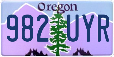 OR license plate 982UYR