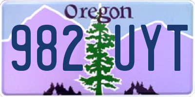 OR license plate 982UYT