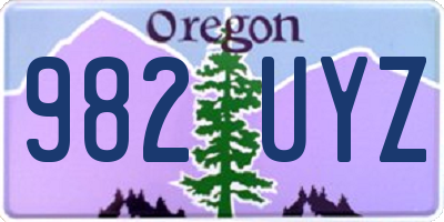 OR license plate 982UYZ