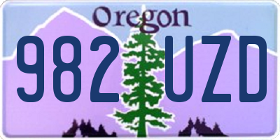 OR license plate 982UZD