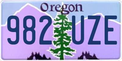 OR license plate 982UZE