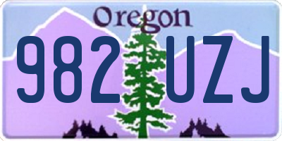 OR license plate 982UZJ