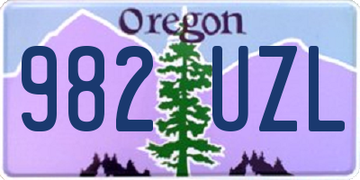 OR license plate 982UZL
