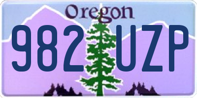 OR license plate 982UZP