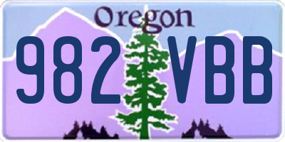 OR license plate 982VBB