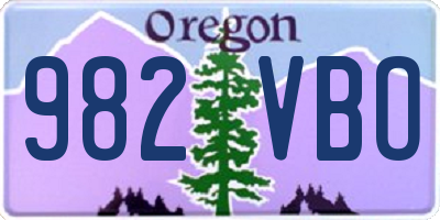OR license plate 982VBO