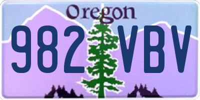 OR license plate 982VBV