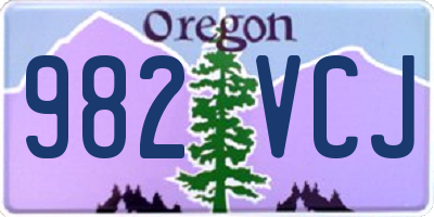 OR license plate 982VCJ