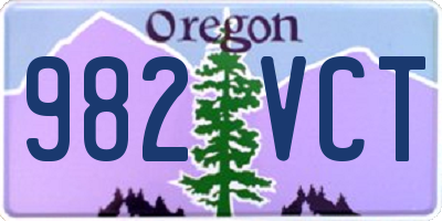 OR license plate 982VCT