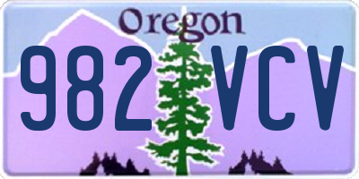 OR license plate 982VCV