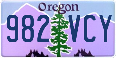 OR license plate 982VCY