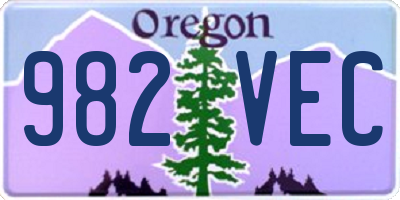 OR license plate 982VEC