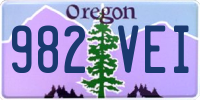 OR license plate 982VEI