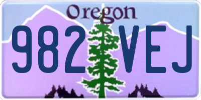 OR license plate 982VEJ