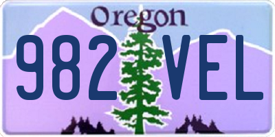 OR license plate 982VEL