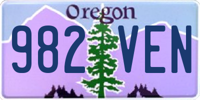 OR license plate 982VEN