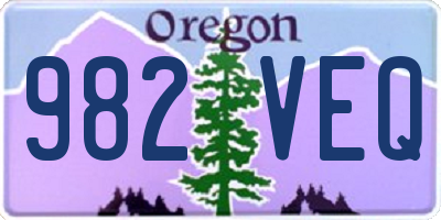 OR license plate 982VEQ