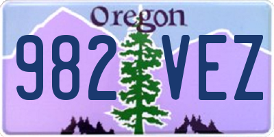 OR license plate 982VEZ