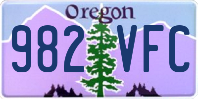 OR license plate 982VFC